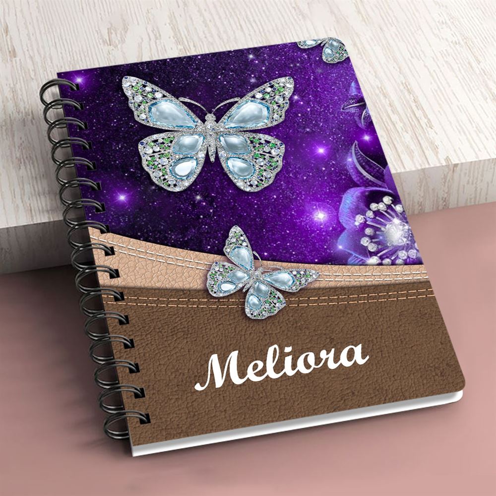 Butterfly Personalized Spiral Journal, Spiritual Gift Faith For Christians