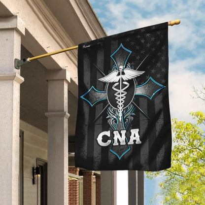 CNA & Christian Cross Flag, Outdoor Christian House Flag, Christian Flag, Scripture Flag, Garden Banner