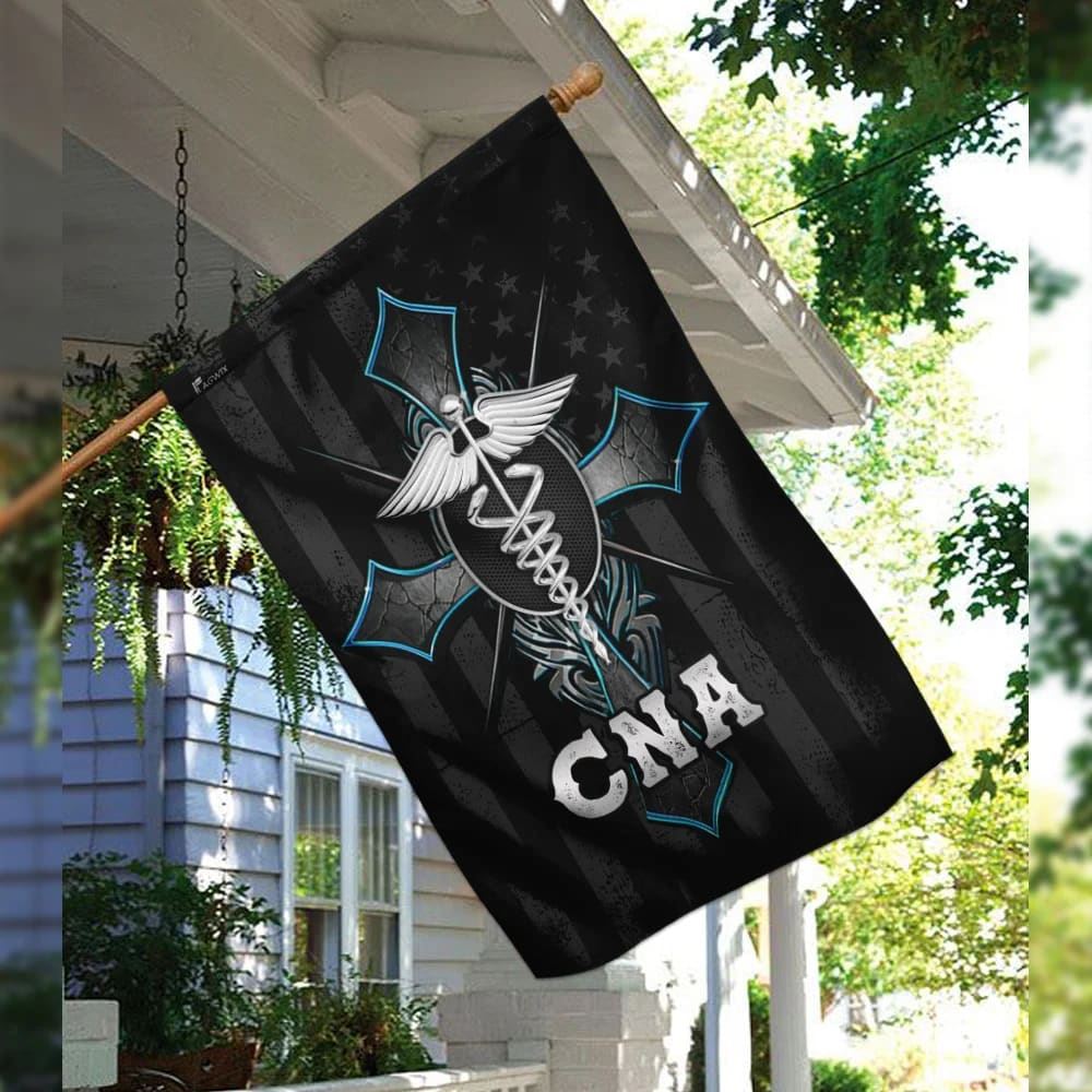 CNA & Christian Cross Flag, Outdoor Christian House Flag, Christian Flag, Scripture Flag, Garden Banner