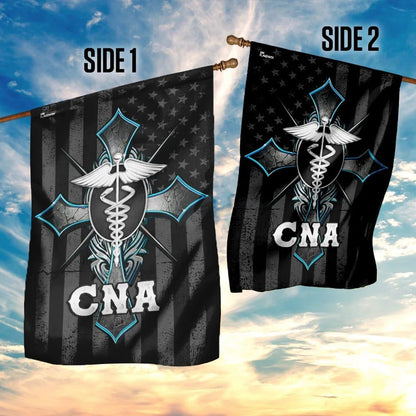 CNA & Christian Cross Flag, Outdoor Christian House Flag, Christian Flag, Scripture Flag, Garden Banner