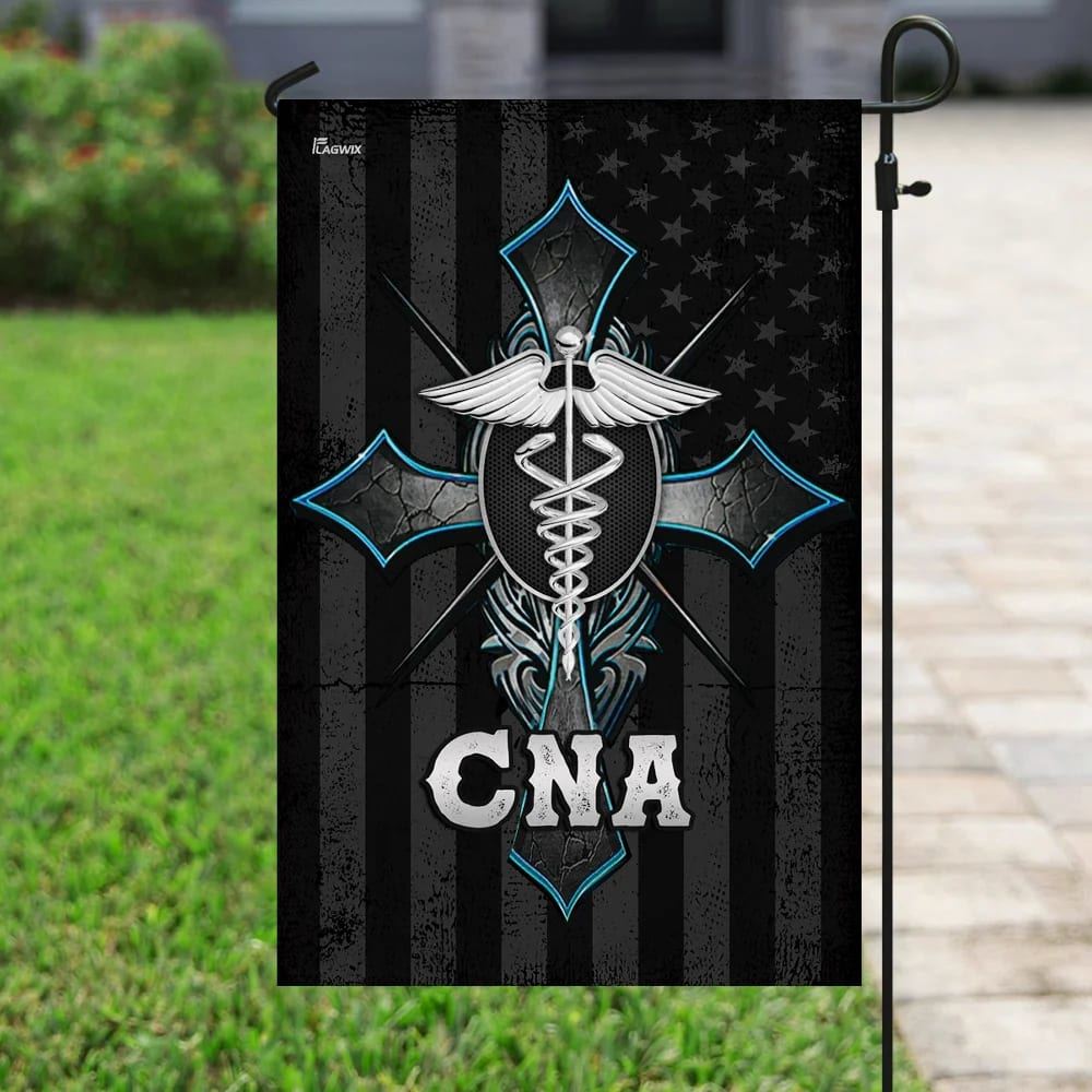 CNA & Christian Cross Flag, Outdoor Christian House Flag, Christian Flag, Scripture Flag, Garden Banner