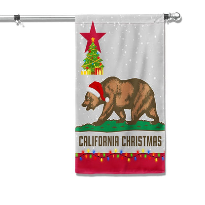 California Christmas Santa Bear Merry Christmas Flag, Christmas Garden Flag, Home Decor Accessories, Christmas Outdoor Decor Ideas