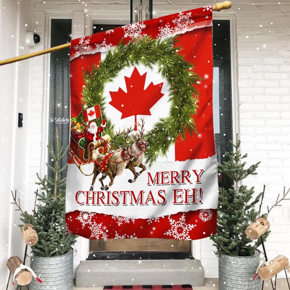 Canada Merry Christmas Eh Canadian Flag, Christmas Garden Flag, Home Decor Accessories, Christmas Outdoor Decor Ideas