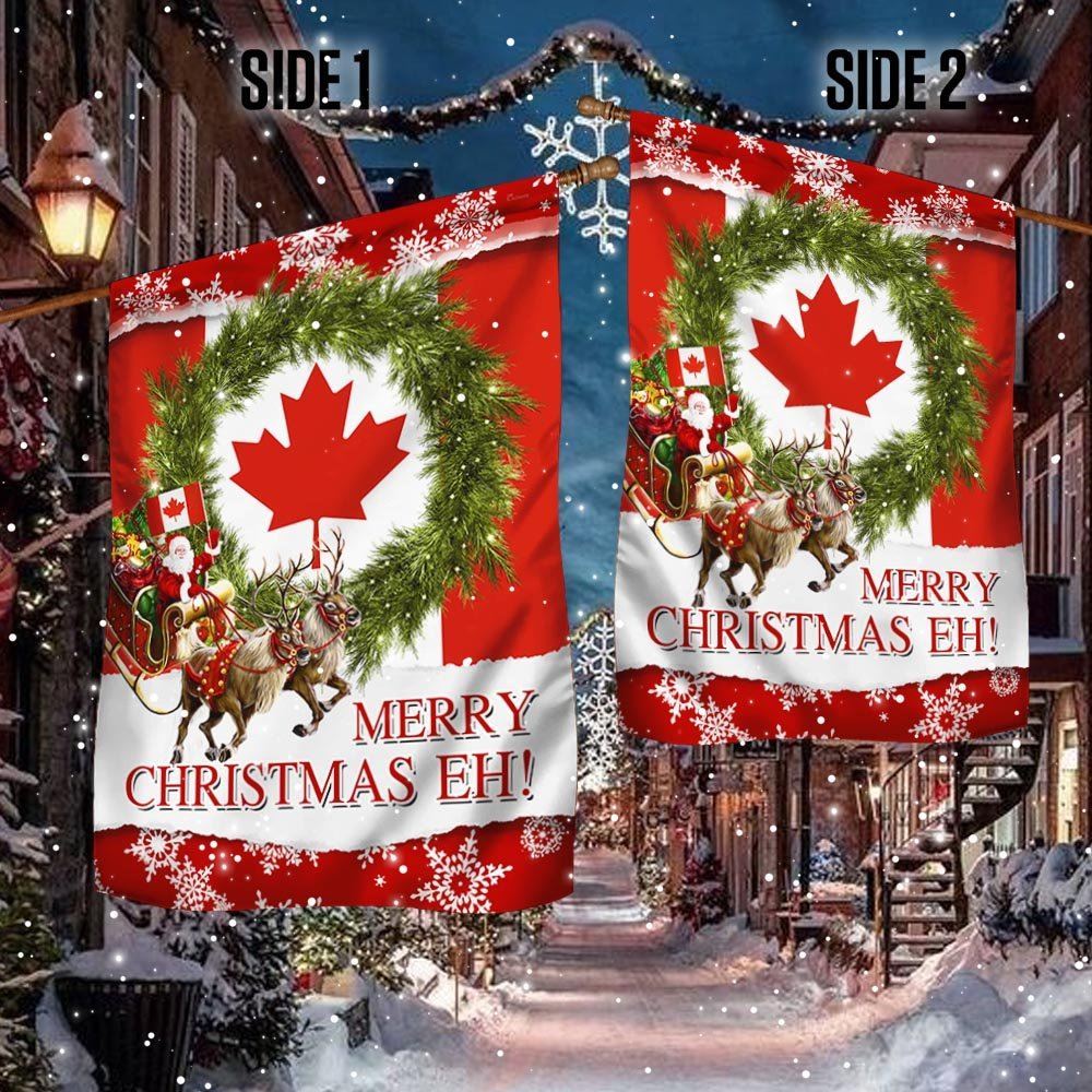 Canada Merry Christmas Eh Canadian Flag, Christmas Garden Flag, Home Decor Accessories, Christmas Outdoor Decor Ideas