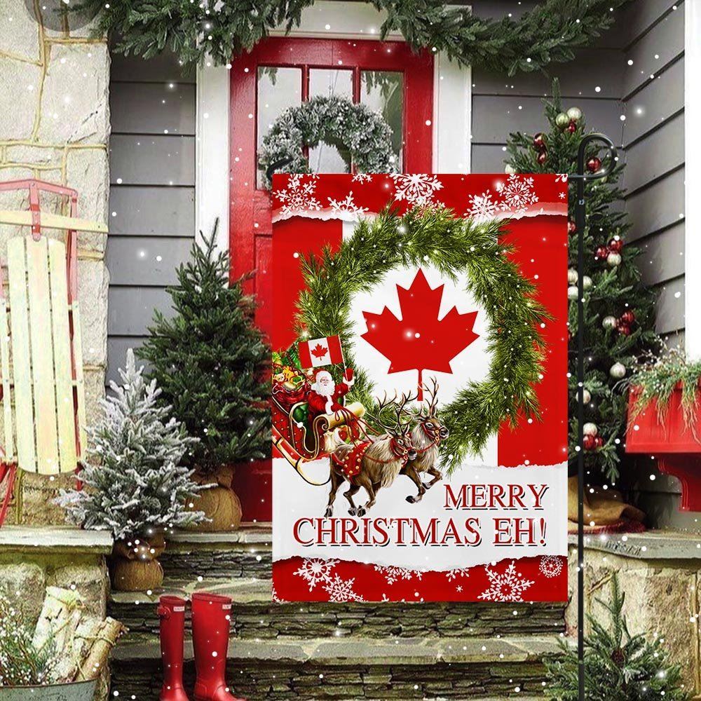 Canada Merry Christmas Eh Canadian Flag, Christmas Garden Flag, Home Decor Accessories, Christmas Outdoor Decor Ideas