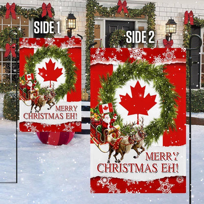 Canada Merry Christmas Eh Canadian Flag, Christmas Garden Flag, Home Decor Accessories, Christmas Outdoor Decor Ideas