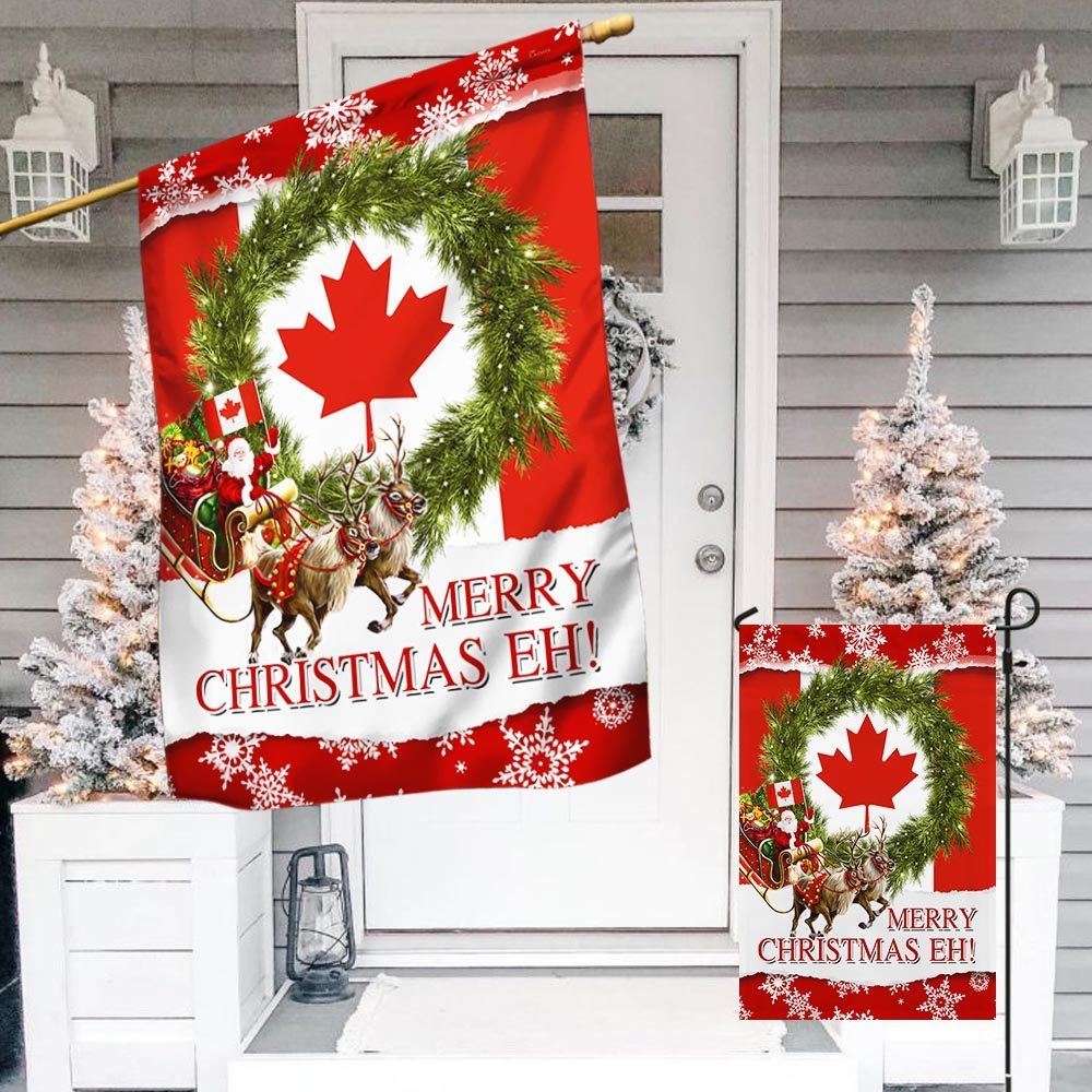 Canada Merry Christmas Eh Canadian Flag, Christmas Garden Flag, Home Decor Accessories, Christmas Outdoor Decor Ideas