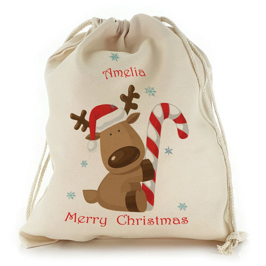 Candy Cane Reindeer Christmas Sack, Gift For Chidren, Christmas Bag Gift, Christmas Gift 2023