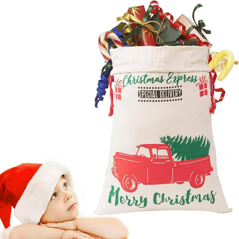 Car With Tree Christmas Sacks, Gift For Chidren, Christmas Bag Gift, Christmas Gift 2023