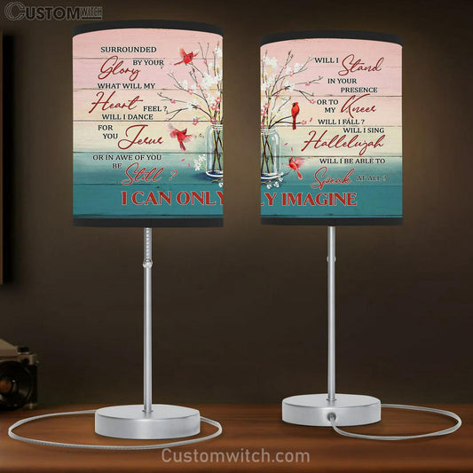 Cardinal Baby Flower Vase I Can Only Imagine Table Lamb Gift - Bible Verse Table Lamb - Religious Bedroom Decor