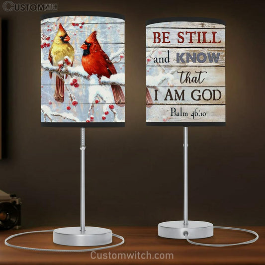 Cardinal Be Still And Know That I Am God Large Table Lamb Art - Christian Lamb Gift Home Decor - Religious Table Lamb Prints