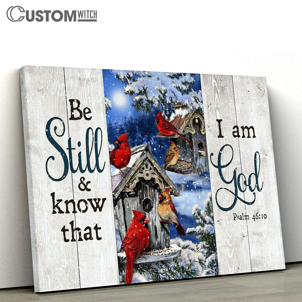 Cardinal Be Still And Know That I Am God Wall Art Canvas - Christian Wall Art - Religious Art