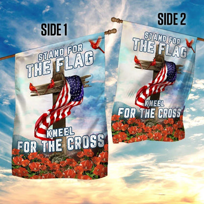 Cardinal Christian Cross American Flag, Outdoor Christian House Flag, Christian Flag, Scripture Flag, Garden Banner