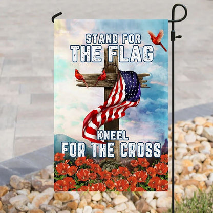 Cardinal Christian Cross American Flag, Outdoor Christian House Flag, Christian Flag, Scripture Flag, Garden Banner