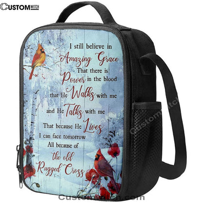 Cardinal I Still Believe In Amazing Grace Lunch Bag, Christian Lunch Bag For School, Picnic, Religious Lunch Bag