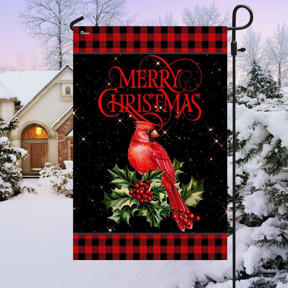 Cardinal Merry Christmas Flag, Christmas Notre Dame House Flag, Christmas Outdoor Decor Ideas