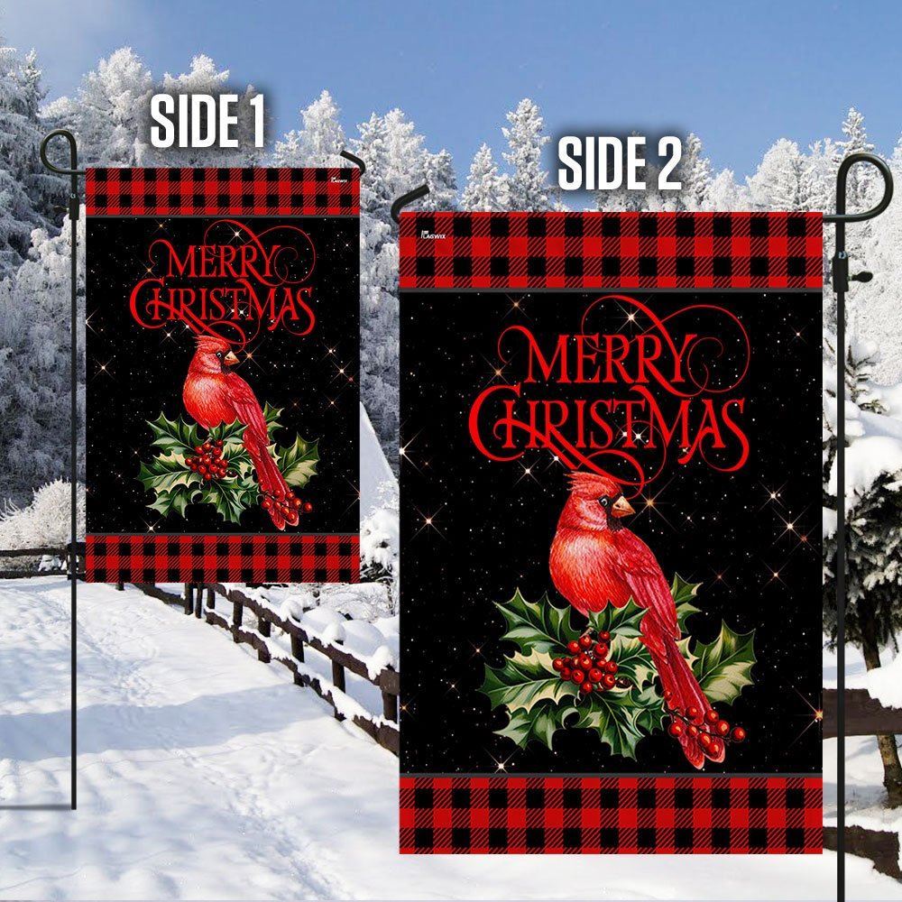 Cardinal Merry Christmas Flag, Christmas Notre Dame House Flag, Christmas Outdoor Decor Ideas