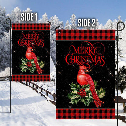 Cardinal Merry Christmas Flag, Christmas Notre Dame House Flag, Christmas Outdoor Decor Ideas
