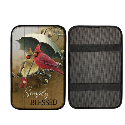 Cardinal Simply Blessed Car Center Console Cover, Religious Car Armrest Accessories
