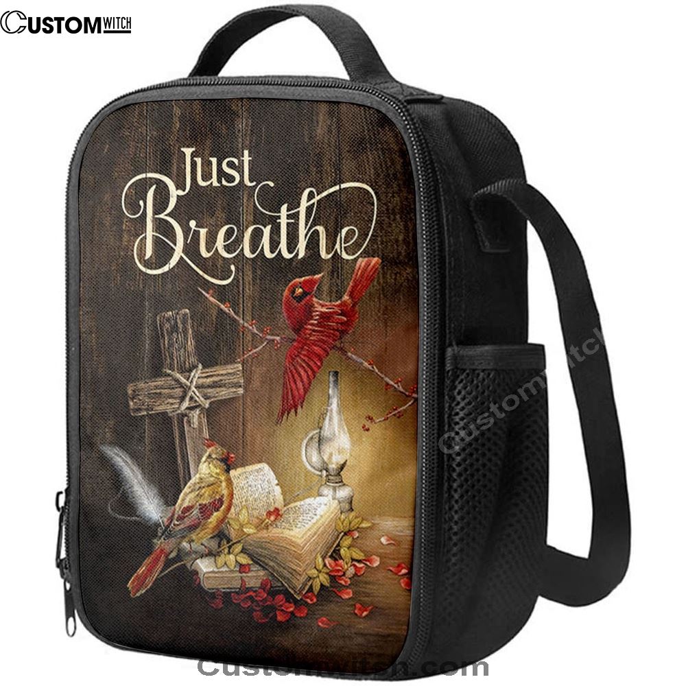 Cardinal Vintage Lantern Bible, Christian Lunch Bag For School, Picnic, Religious Lunch Bag
