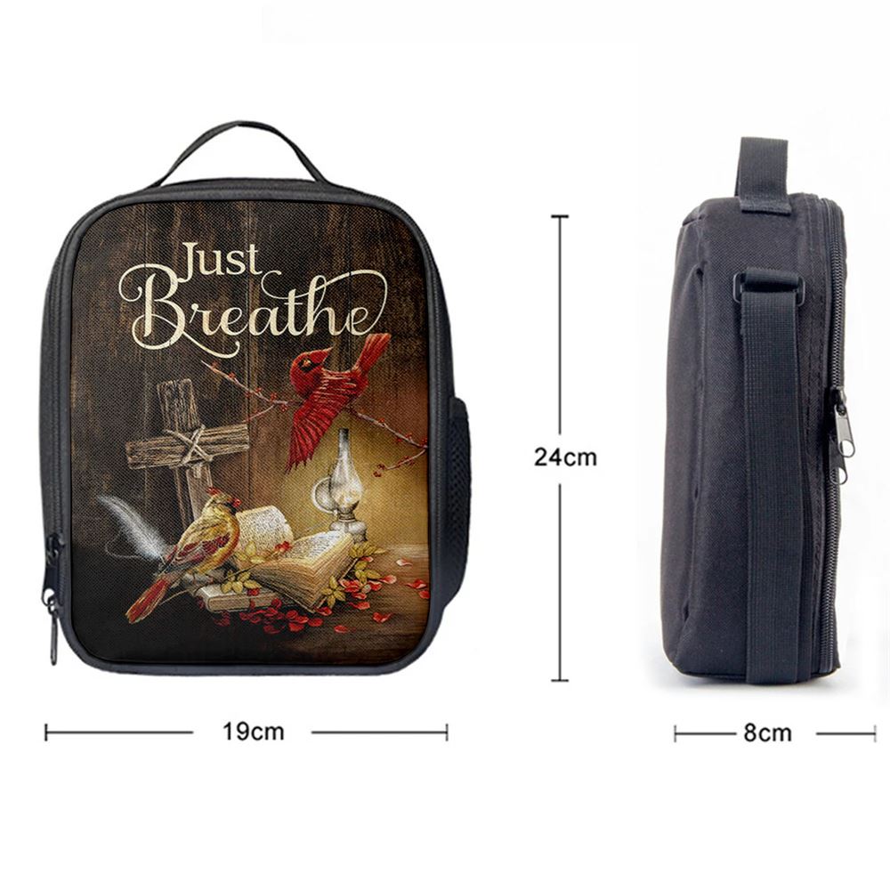 Cardinal Vintage Lantern Bible, Christian Lunch Bag For School, Picnic, Religious Lunch Bag