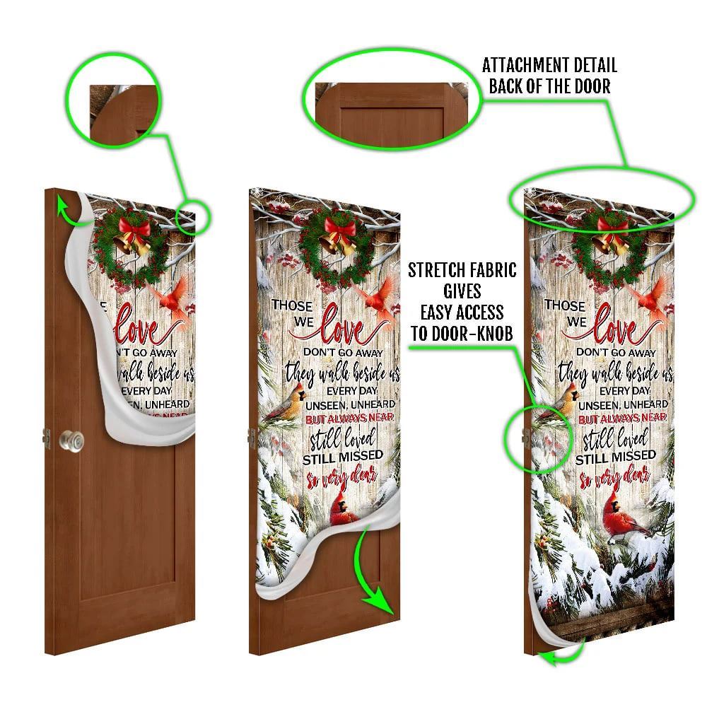 Cardinals Christmas Door Cover, Cardinal Christmas Decor Decorations, Christmas Door Knob Covers, Christmas Outdoor Decoration