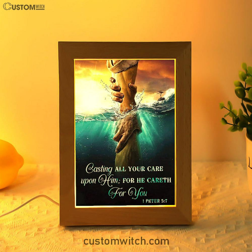 Casting All Your Care Upon Him 1 Peter 57 Kjv Bible Verse Decor Art - Bible Verse Decor - Scripture Art