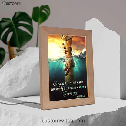 Casting All Your Care Upon Him 1 Peter 57 Kjv Bible Verse Decor Art - Bible Verse Decor - Scripture Art