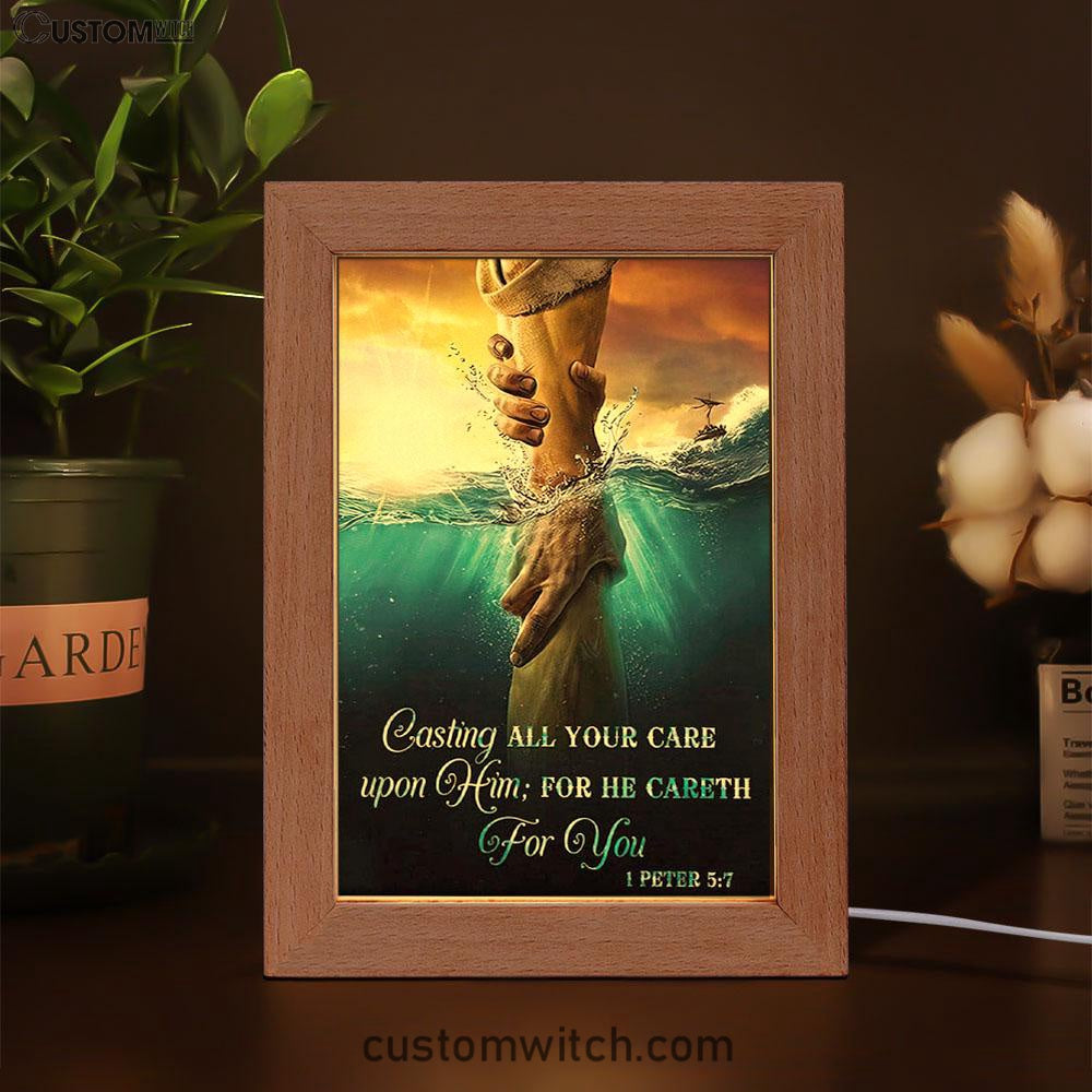 Casting All Your Care Upon Him 1 Peter 57 Kjv Bible Verse Decor Art - Bible Verse Decor - Scripture Art