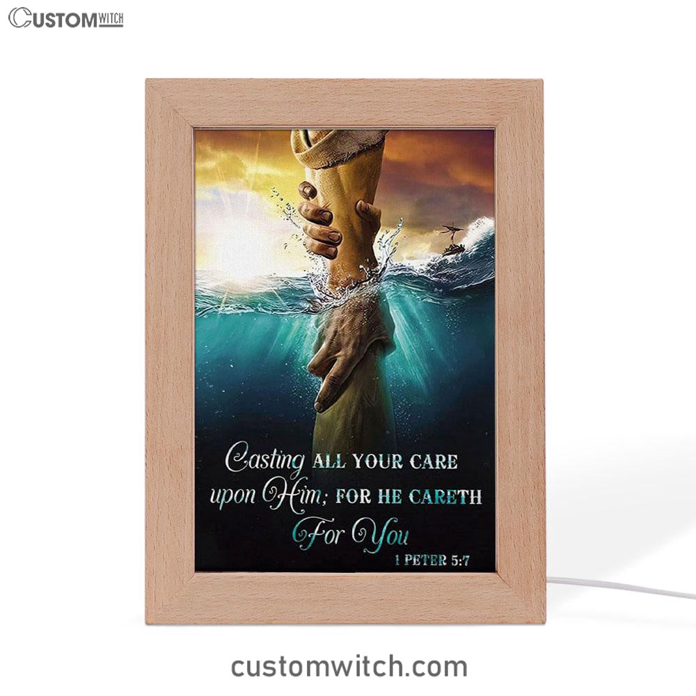 Casting All Your Care Upon Him 1 Peter 57 Kjv Bible Verse Decor Art - Bible Verse Decor - Scripture Art