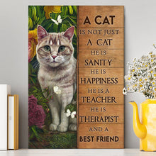 Load image into Gallery viewer, Cat Flower Garden Butterfly - A Cat Is Not Just A Cat Canvas Wall Art - Christian Canvas Prints - Bible Verse Canvas Art
