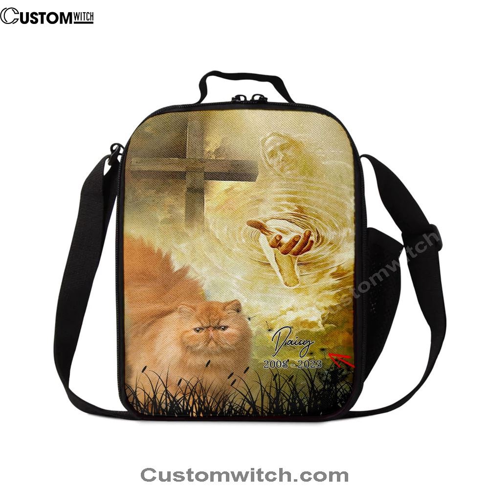Cat Memorial Lunch Bag, Christian Lunch Bag For School, Picnic, Religious Lunch Bag