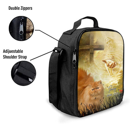 Cat Memorial Lunch Bag, Christian Lunch Bag For School, Picnic, Religious Lunch Bag