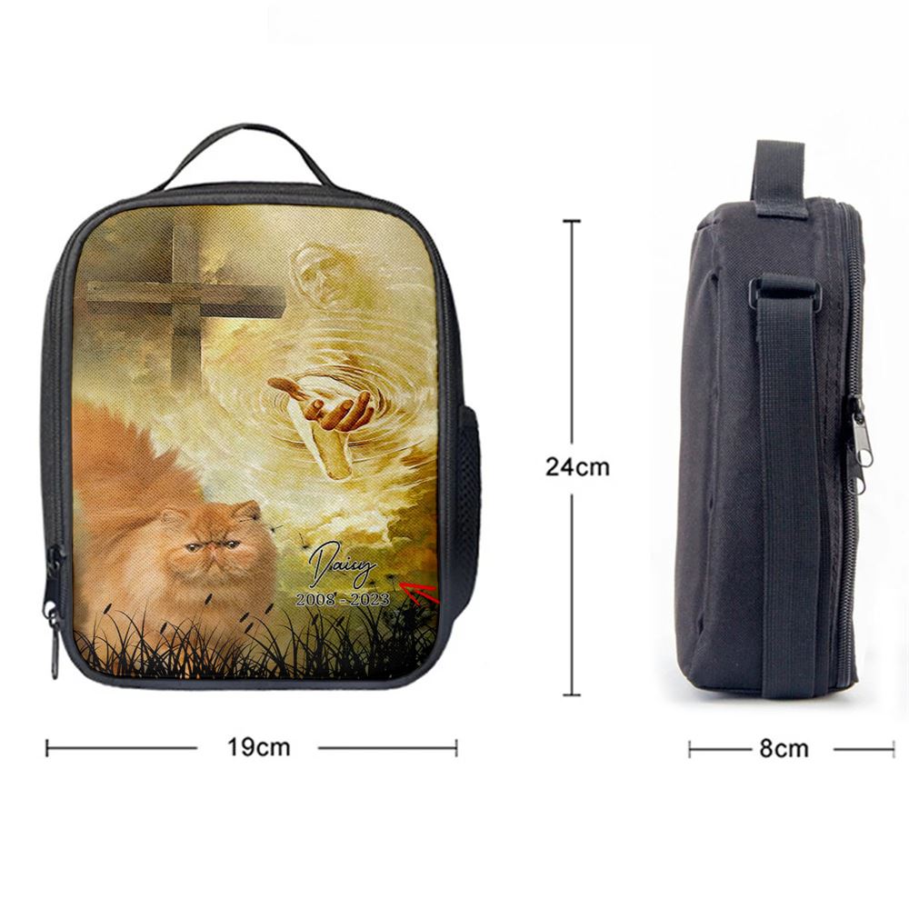Cat Memorial Lunch Bag, Christian Lunch Bag For School, Picnic, Religious Lunch Bag