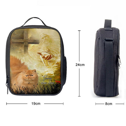 Cat Memorial Lunch Bag, Christian Lunch Bag For School, Picnic, Religious Lunch Bag