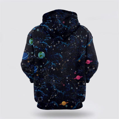 Cat Space All Over Print 3D Hoodie For Men And Women, Christmas Cat Hoodie, Christmas Hoodie Cute, Christmas Fashion