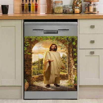 Cave Green Forest, Have Courage And Be Kind Dishwasher Cover, Christian Dishwasher Magnet Cover, Bible Verse Kitchen Decor