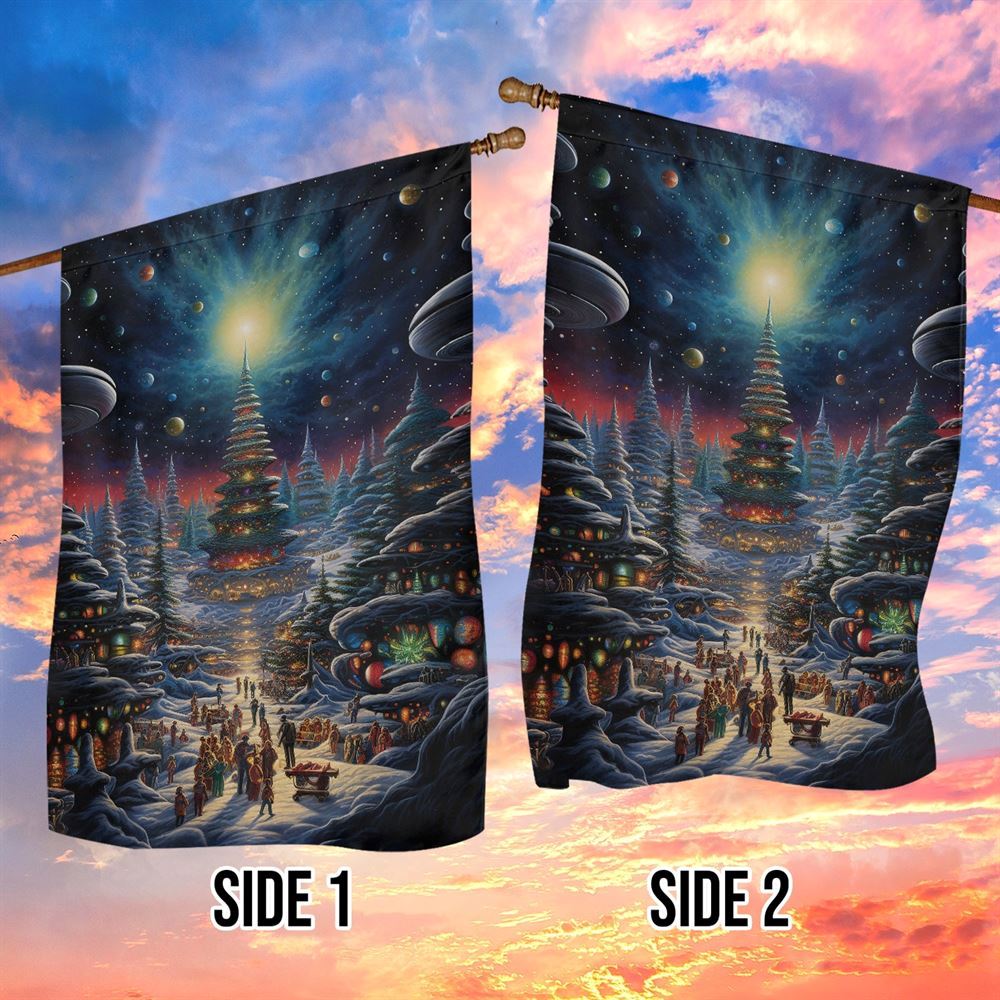Celestial Celebration Beneath The Stars Flag, Christmas Garden Flag, Home Decor Accessories, Christmas Outdoor Decor Ideas