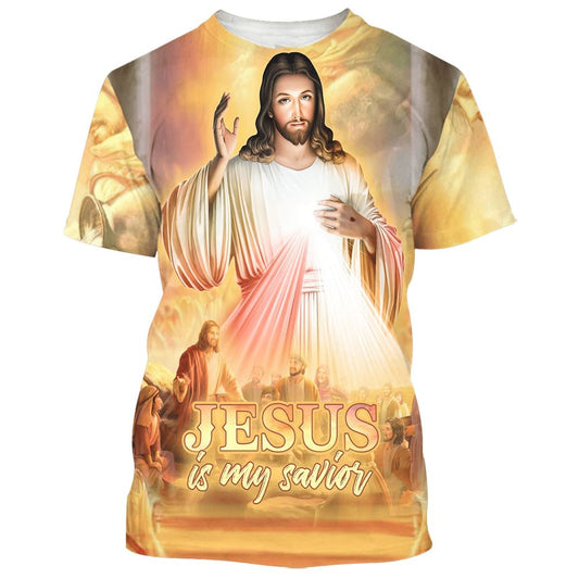 Christ Jesus Is My Savior All Over Print 3D T-Shirt, Gift For Christian, Jesus Shirt