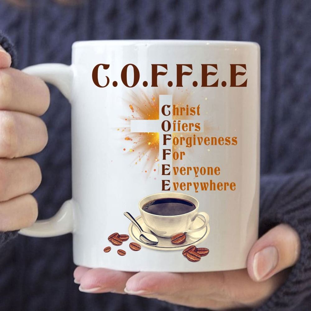 Christ Offers Forgiveness For Everyone Everywhere Coffee Mug, Jesus And Coffee Mugs, Christian Mug, Bible Mug, Faith Gift, Encouragement Gift