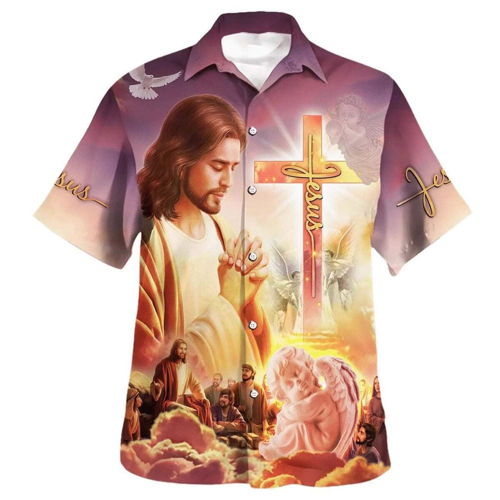 Christ With His Disciples Jesus Pray Hawaiian Shirt For Men, Christian Hawaiian Shirt, Gift For Christian