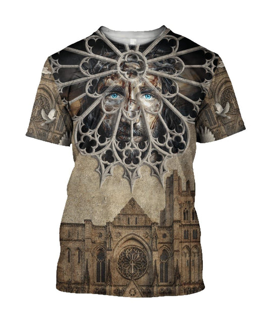 Christian Architecture God Customized All Over Print 3D T-Shirt, Gift For Christian, Jesus Shirt