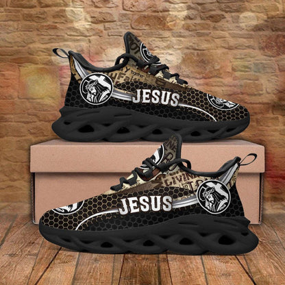 Christian Best Running Shoes, Jesus Running Sneakers White Black Max Soul Shoes For Men And Women, Jesus Fashion Shoes