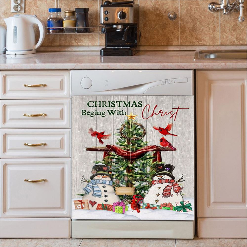 Christian Christmas For Unto Us A Child Is Born Christmas Dishwasher Cover, Bible Verse Dishwasher Magnet Cover, Scripture Kitchen Decor