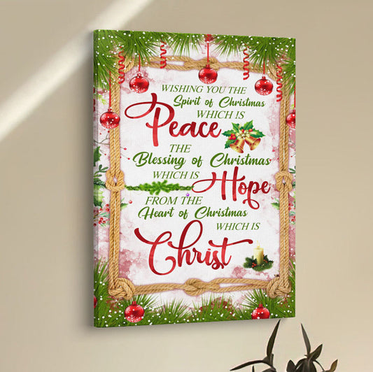 Christian Christmas Gifts Peace Hope Christ Christmas Canvas Prints - Bible Verse Wall Decor - Scripture Wall Art