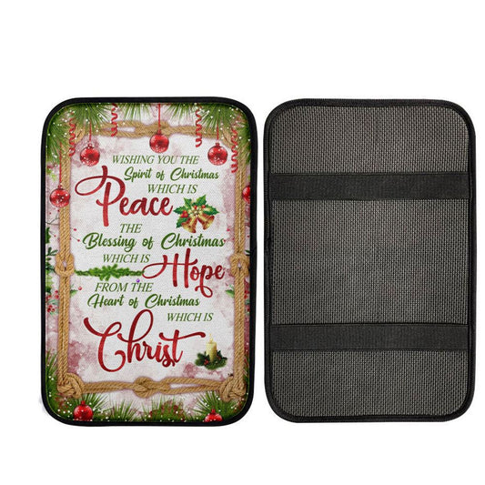 Christian Christmas Gifts Peace Hope Christ Christmas Car Center Console Cover, Cross Car Interior Accessories