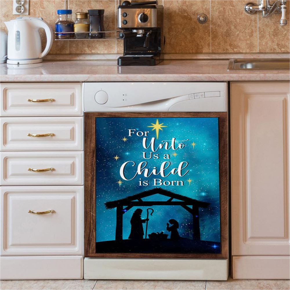 Christian Christmas Gifts Peace Hope Christ Christmas Dishwasher Cover, Bible Verse Dishwasher Magnet Cover, Scripture Kitchen Decor