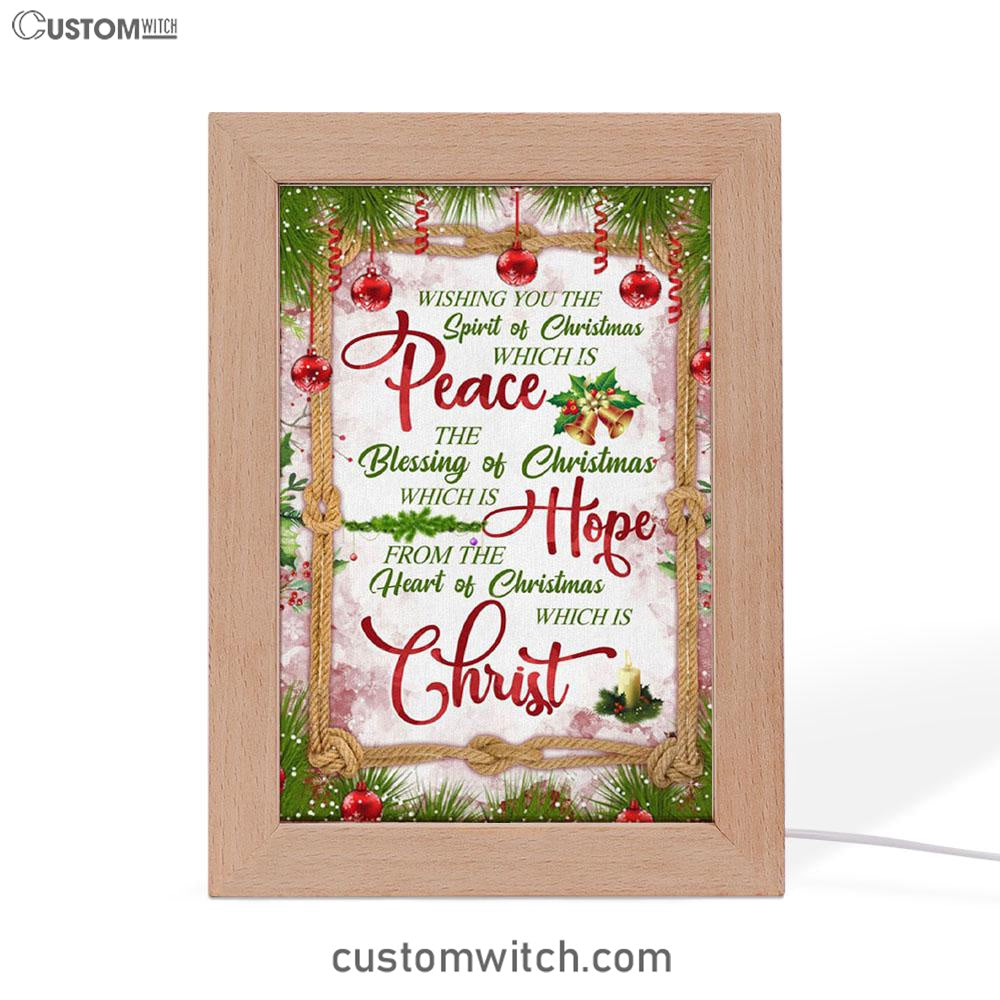 Christian Christmas Gifts Peace Hope Christ Christmas Frame Lamp Prints - Bible Verse Decor - Scripture Art