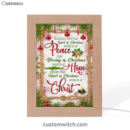 Christian Christmas Gifts Peace Hope Christ Christmas Frame Lamp Prints - Bible Verse Decor - Scripture Art