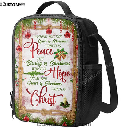 Christian Christmas Gifts Peace Hope Christ Christmas Lunch Bag, Christian Lunch Bag For School, Picnic, Religious Lunch Bag